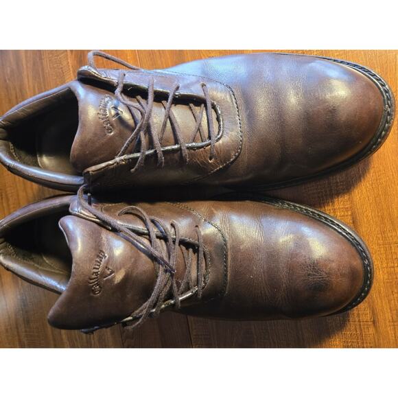 Callaway Brown Leather Golf Shoes Size 10.5 - Picture 3 of 7